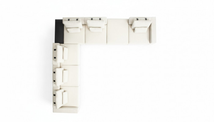 Narożnikowa kanapa L-shape Żywy krajobraz Podkładka Włókienniczy Couch Sofa Set Luxury Meble
