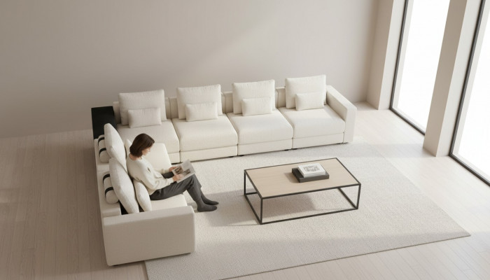 Sofa materiałowa Narożnikowa kanapa Kanapa w kształcie litery L Meble tapicerowane Sofa Relax Sofa duża