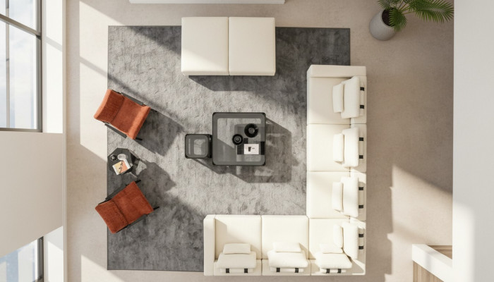 Zestaw sofowy Designerska sofa tapicerowana w kształcie litery L Fotel Meble tapicerowane Narożnikowa kanapa