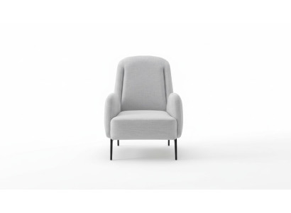 Designerski Szary Fotel Luksusowy 1 miejsce siedzące PolsterFotel Włókienniczy PolsterFotel