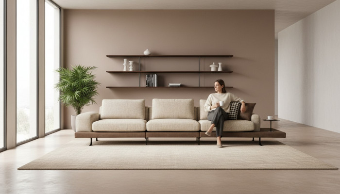 Sofa 4 miejsce do siedzenia Luksusowa Sofa Tapicerowana Nowy Projekt Włókienniczy Salon Nowoczesny