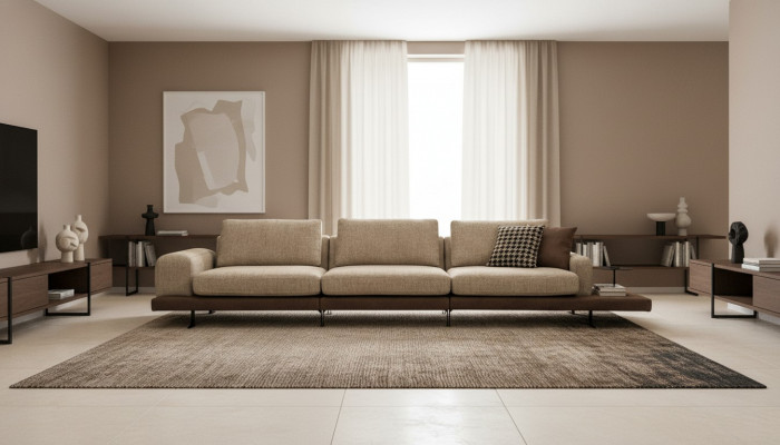 Sofa 4 miejsce do siedzenia Luksusowa Sofa Tapicerowana Nowy Projekt Włókienniczy Salon Nowoczesny