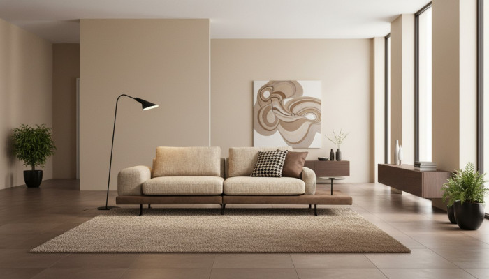 Czteroosobowy schowek w salonie tapicerowana sofa Włókienniczy kanapa w nowoczesnym stylu