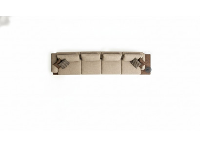 Sofa 6 miejsce do siedzenia Kanapa Podkładka Włókienniczy Luksusowy Salon Nowoczesne Meble Material