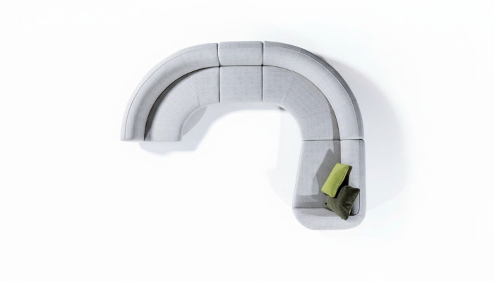 Półokrągły kształt U Sofa Narożnikowa kanapa Żywy krajobraz Meble designerskie narożniki