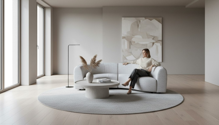 Półokrągła sofa tapicerowana Kształt U Couch Meble do Salonu Nowoczesna Sofa