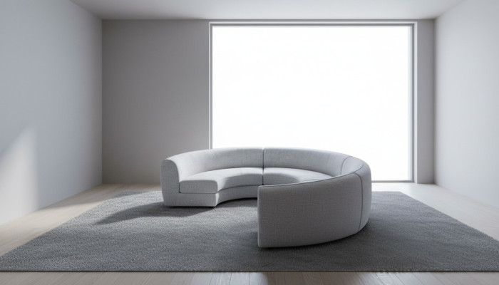 Sofa Okrągły Kształt U Luksusowy Design Sofa do Salonu Relaks Ustawić