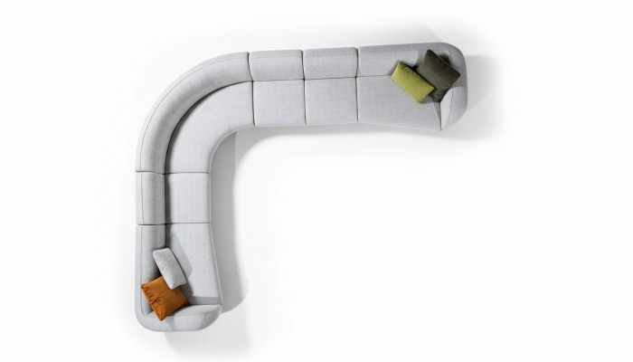 Podkładka Meble Włókienniczy Sofa w kształcie litery L Narożnik do salonu Relaks Seat Group Couch