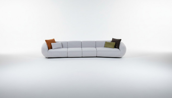 Sofa do salonu sześcioosobowa Meble tapicerowane luksusowy designerski materiał kanapy