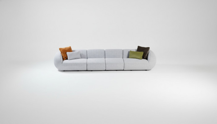 Szary Żywy krajobraz Sześcioosobowa Podkładka tekstylna sofa narożna Modern