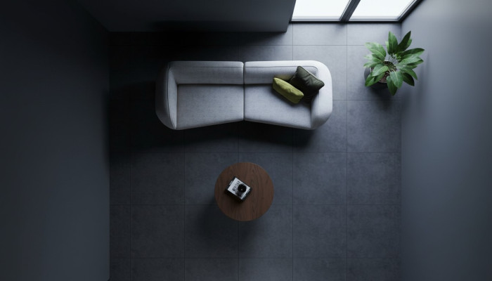 Designerska Sofa Szara Meble Tapicerowane Pokój Dzienny Nowoczesna Czteroosobowa Nowość