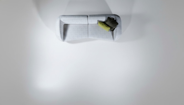 Designerska Sofa Szara Meble Tapicerowane Pokój Dzienny Nowoczesna Czteroosobowa Nowość