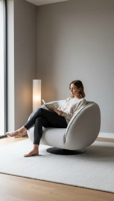 Włókienniczy Fotel 1 miejsce do siedzenia Tapicerowany Fotel Nowoczesny Design Luksusowy Salon