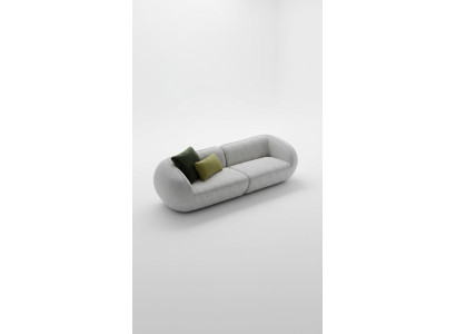 Szary Zestaw sofowy trzyosobowy Fotel Ustaw Meble tapicerowane luksusowy design