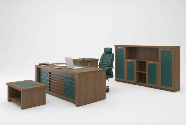 Brown Office Ustawić luksusowe meble biurowe Biurko Designerskie meble 4 sztuki