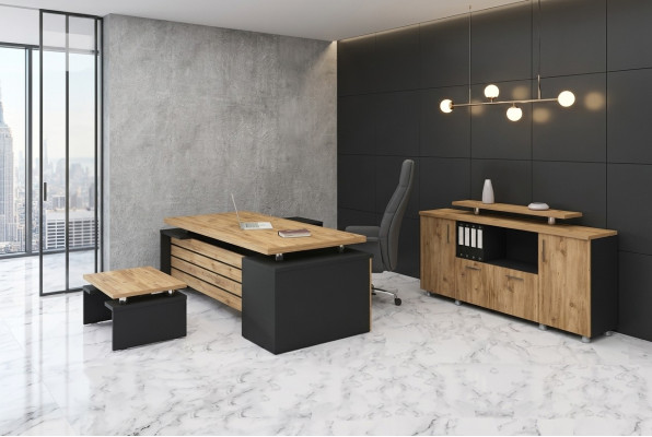 Designerskie meble biurowe luksusowy zestaw do nauki nowoczesny projektant 3 sztuki