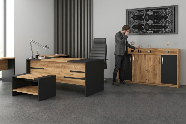 Zestaw mebli biurowych Office Ustawić Biurko Szafa Styl Modern New 4-częściowy.
