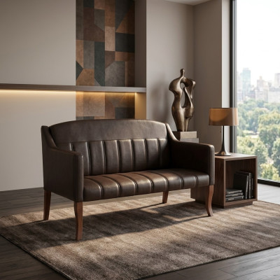 Sofa gabinetowa dwuosobowa Włókienniczy Office Nowoczesne wnętrze biurowe