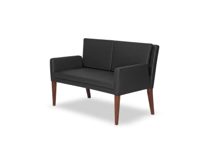 Sofa dwumiejscowa kanapa tekstylna, zestaw mebli do pracy