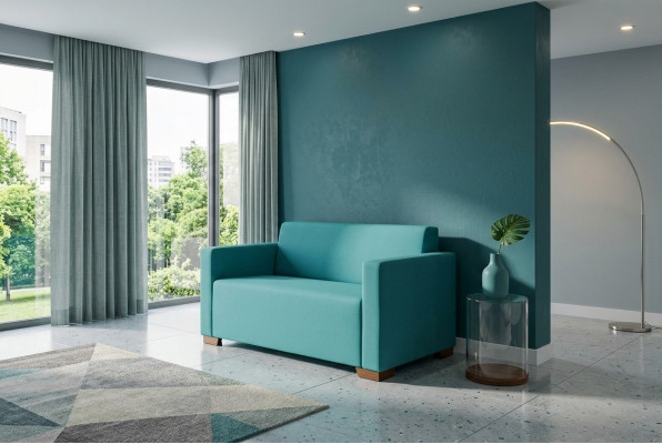 Turkusowe Meble Dwuosobowe Tapicerowane Studium Nowoczesna Sofa Luksusowa Kanapa