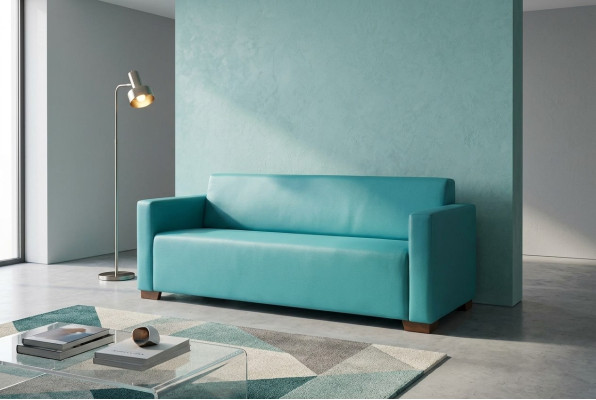 Turkusowa trzyosobowa nowoczesna luksusowa sofa meble do gabinetu Meble biurowe