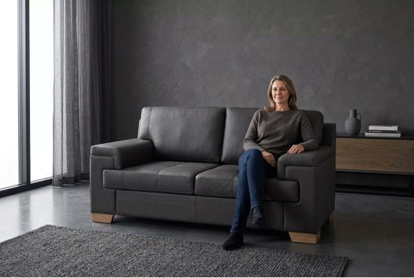 Sofa dwuosobowa Czarny meble tekstylne miejsce siedzące tapicerowane sofy biurowe
