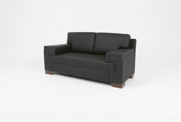 Sofa dwuosobowa Czarny meble tekstylne miejsce siedzące tapicerowane sofy biurowe