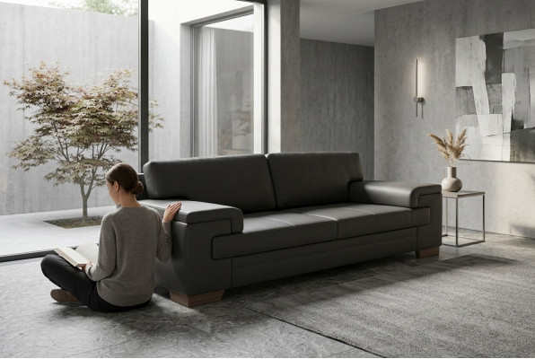 Luksusowa czarna sofa Meble biurowe Sofy tapicerowane Nowoczesne designerskie kanapy