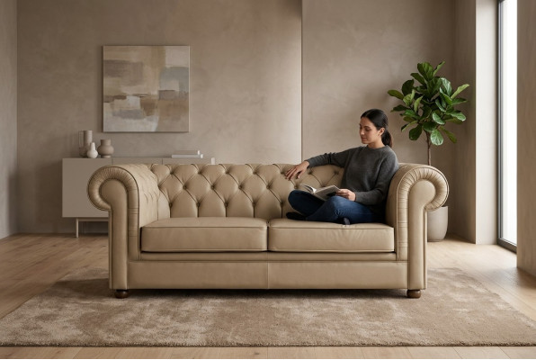 Dwumiejscowe meble biurowe Chesterfield Luksusowe meble do nauki Sofa tapicerowana