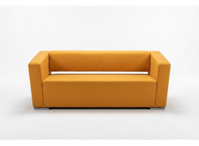 Pomarańczowa, trzyosobowa kanapa do nauki, luksusowa sofa tekstylna
