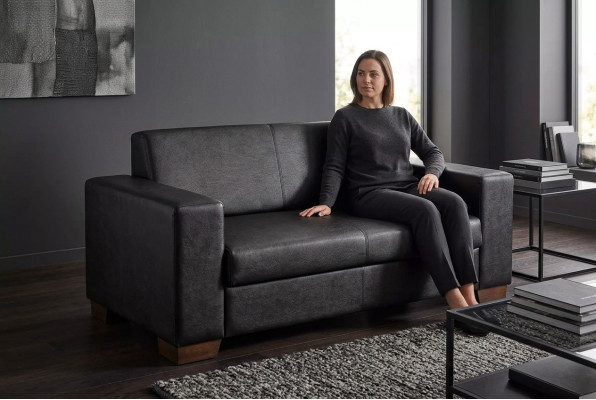 Dwumiejscowe meble do gabinetu Czarne meble biurowe Luksusowa sofa