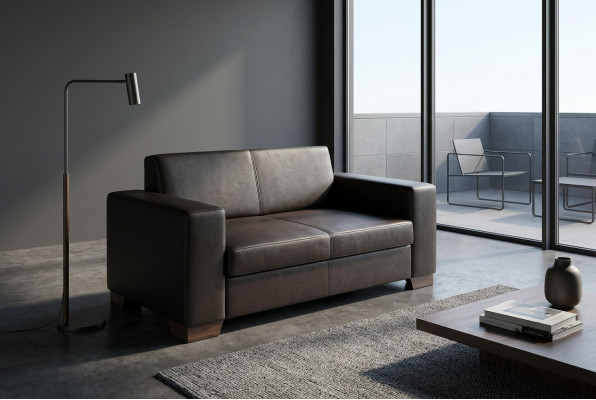 Dwumiejscowe meble do gabinetu Czarne meble biurowe Luksusowa sofa