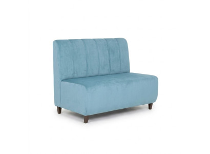 Niebieska dwumiejscowa sofa do nauki, tekstylna kanapa, nowoczesne meble do siedzenia