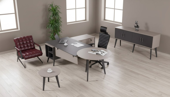Nowoczesny zestaw biurowy Gabinet Kompletne designerskie meble Biurko