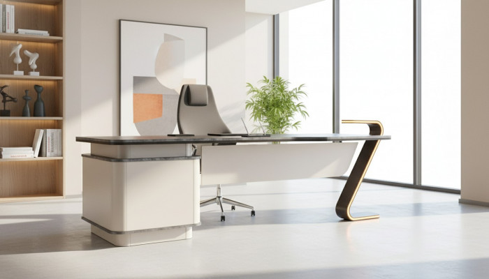 Biurko podświetlane LED Design Tabela Meble biurowe stoły 250cm
