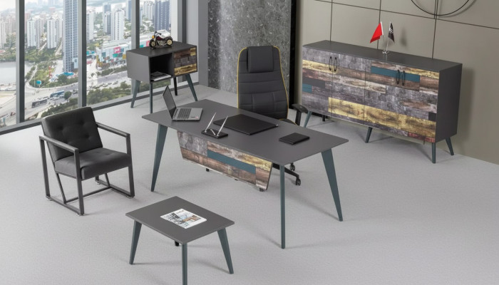 Zestaw do nauki Kompletne meble biurowe Biurko Szafka biurowa Luxury
