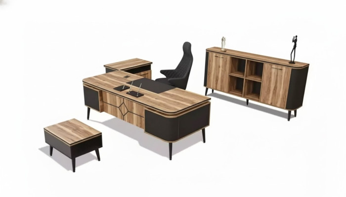 Drewno Biurko Gabinet Meble Designerskie Meble 220x90 Tabela