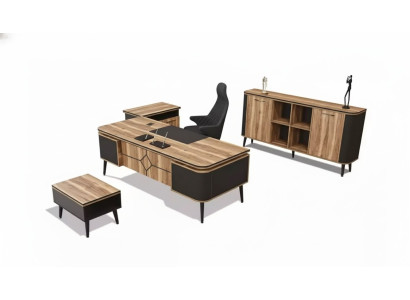 Drewno Biurko Gabinet Meble Designerskie Meble 220x90 Tabela