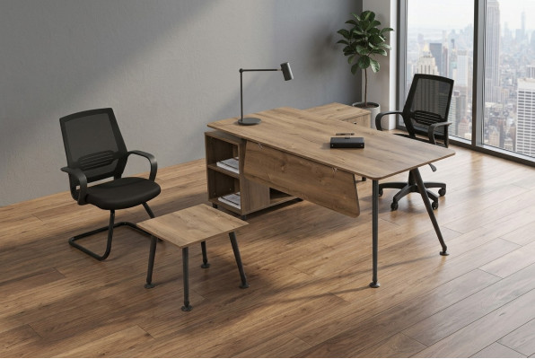 Kompletny zestaw mebli biurowych, biurka, stolik kawowy design