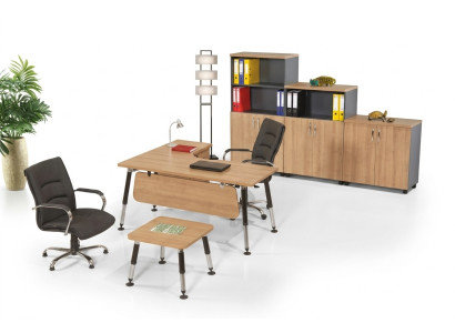 Designerski zestaw mebli biurowych Biurko stolik kawowy Szafa 3-częściowy