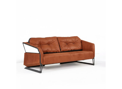 Designerska Sofa Pomarańczowa Gabinet Meble Biurowe Kanapa 3 miejsce do siedzenia Nowe