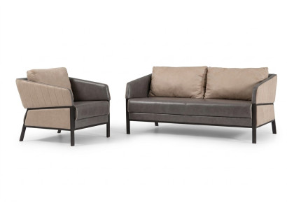 Szara Sofa 2 miejsce do siedzenia Nowoczesna kanapa Meble biurowe Sofa tapicerowana Designer
