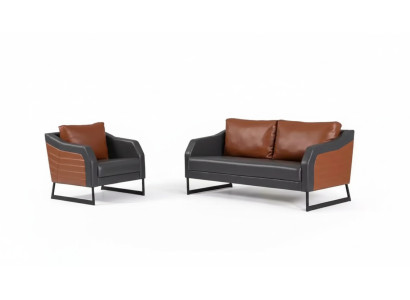 Zestaw biurowy sofowy dwumiejscowy Fotel luksusowy komplet wypoczynkowy designerski komplet wypoczynkowy