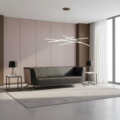 Designerska czarna tapicerowana sofa z tkaniny Meble do nauki Meble biurowe Kanapa