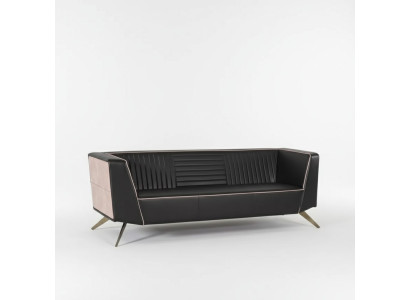 Designerska czarna tapicerowana sofa z tkaniny Meble do nauki Meble biurowe Kanapa