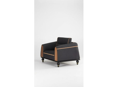 Designerski Fotel Nowe Meble Czarny Siedziba Gabinet Luksusowy Fotel Tapicerowany