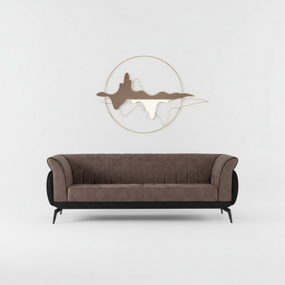 Brązowa trzyosobowa sofa do nauki Luksusowa designerska kanapa biurowa