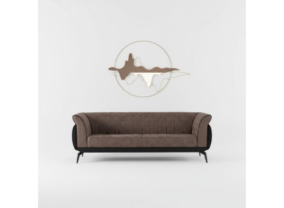 Brązowa trzyosobowa sofa do nauki Luksusowa designerska kanapa biurowa