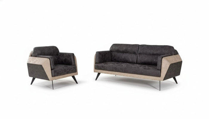 Nowoczesny Zestaw sofowy trzyosobowa kanapa Fotel Meble z tkaniny nowy design 3+1