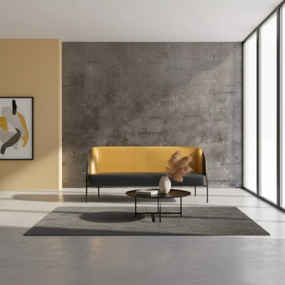 Nowoczesna sztuczna skóra Sofa 3 miejsce do siedzenia Gabinet Włókienniczy Podkładka Meble Design